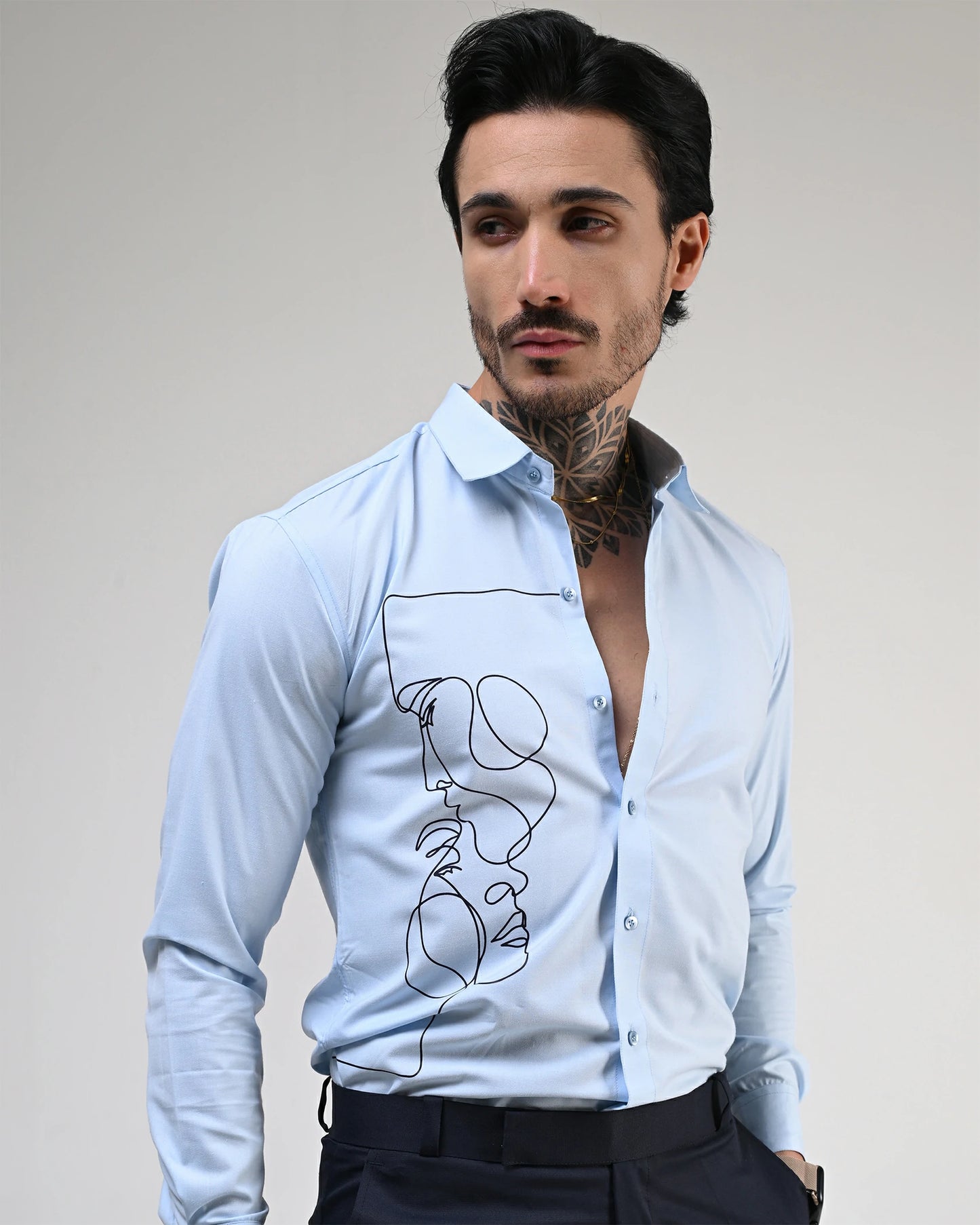 Blue Mist Printed Shirt