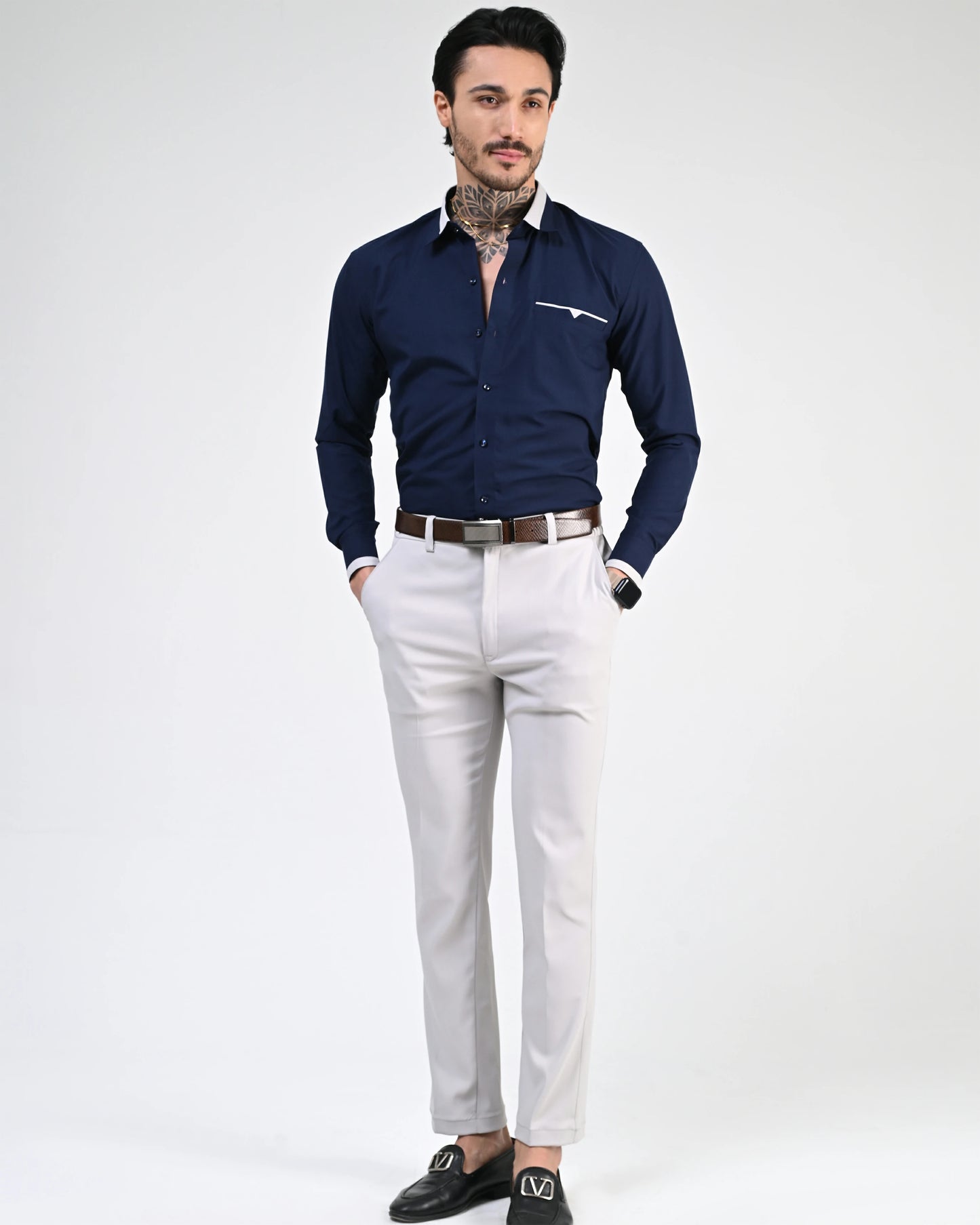 Ink Blue Designer Shirt