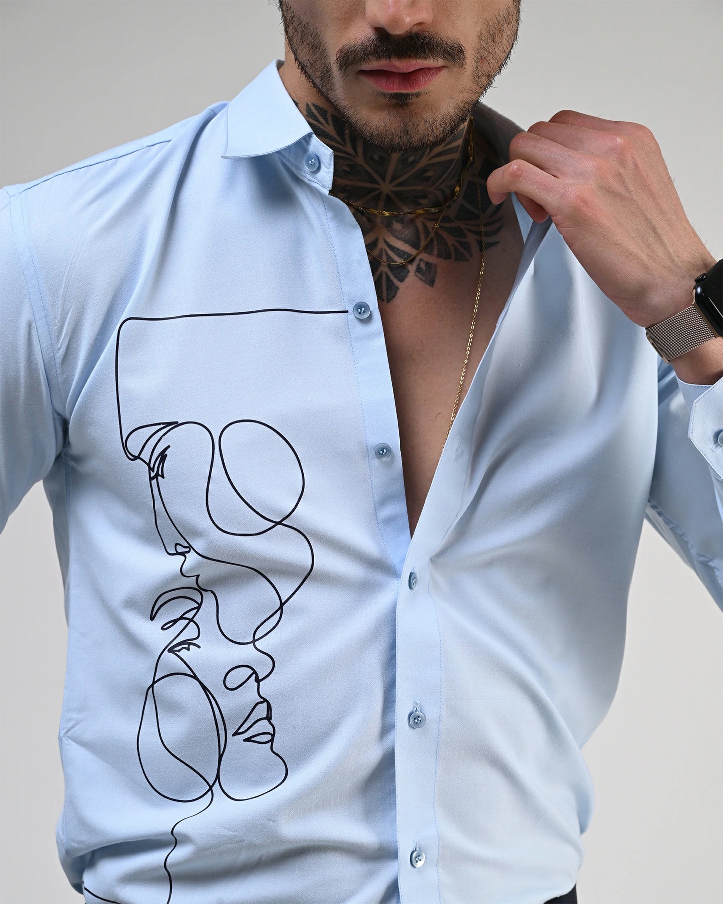 Blue Mist Printed Shirt