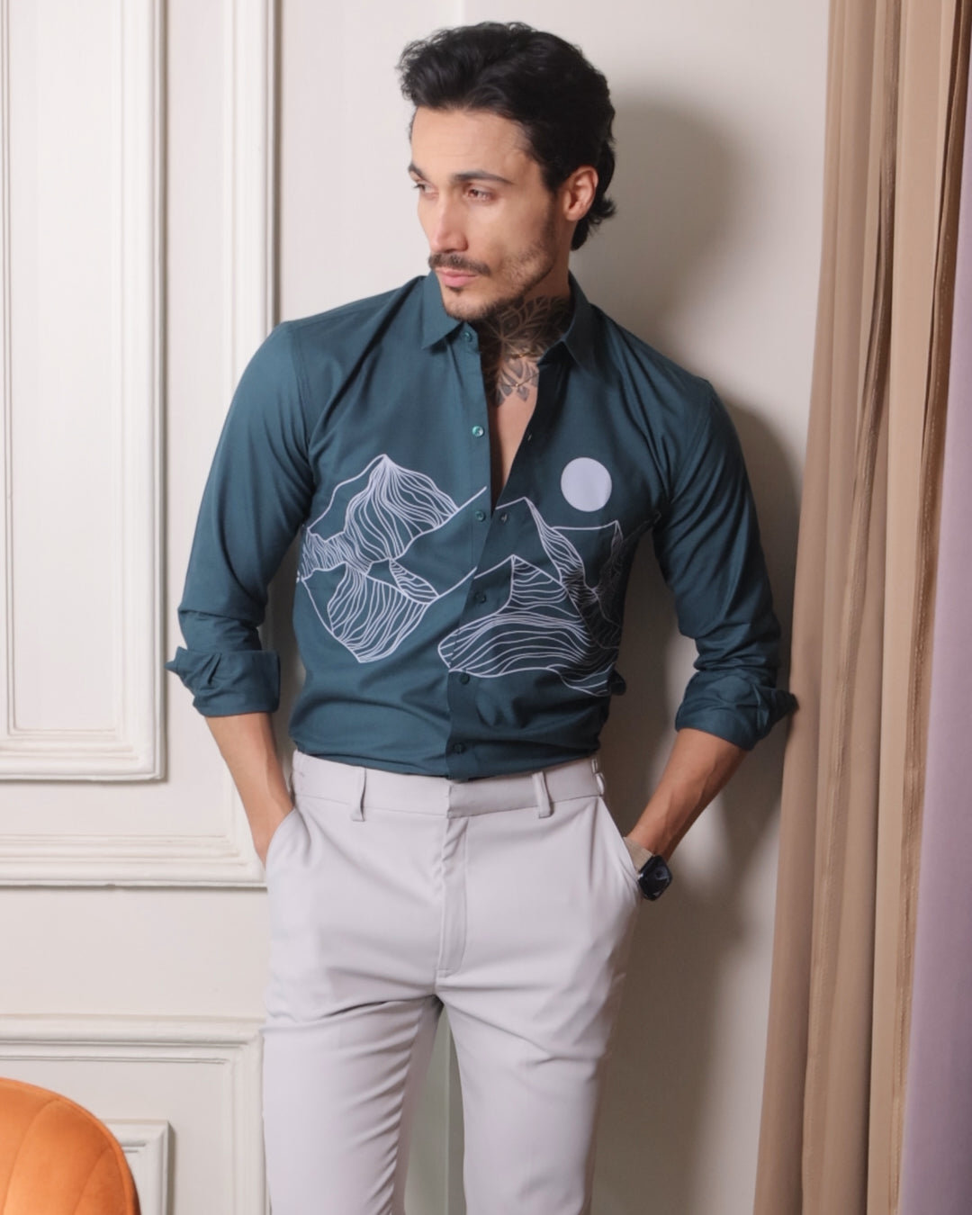 Aqua Breeze Printed Shirt
