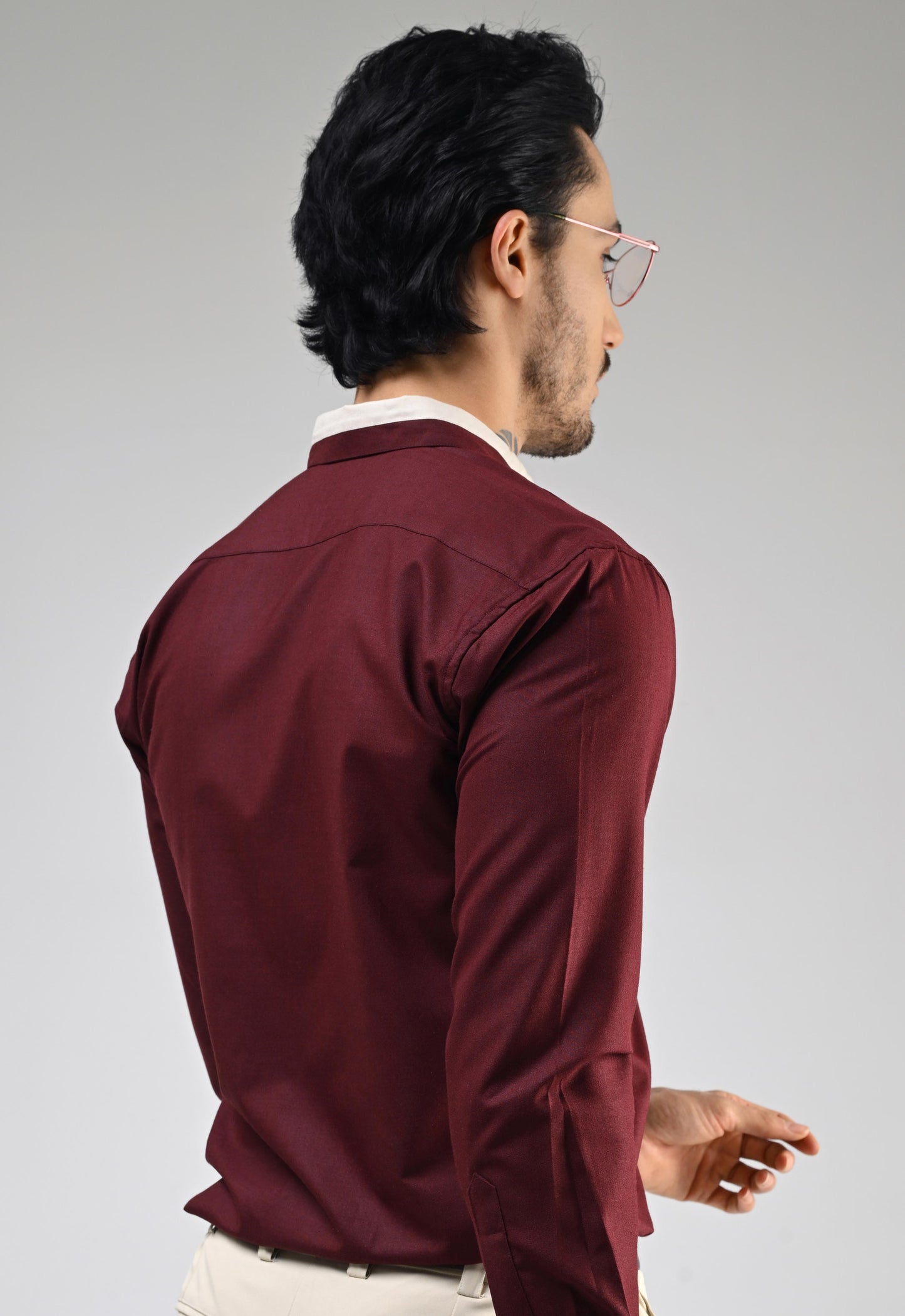 DARK RED DESIGNER SHIRT