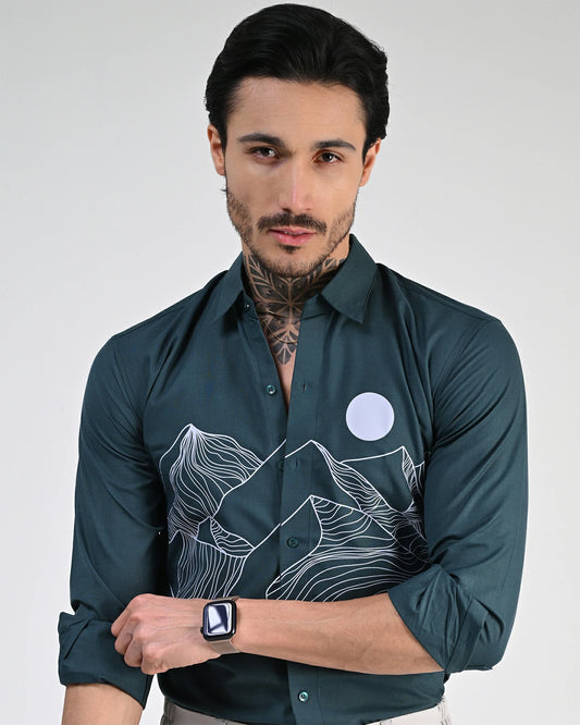 Aqua Breeze Printed Shirt
