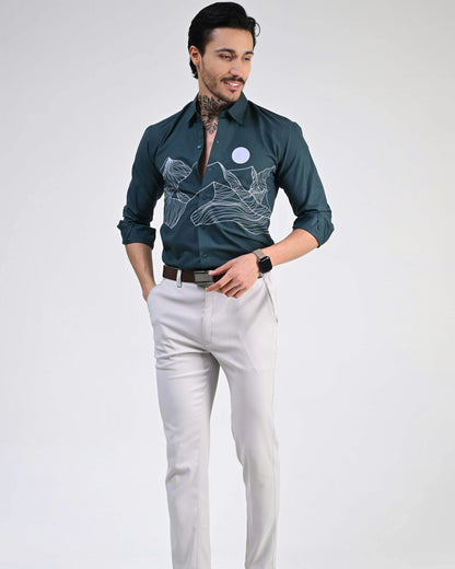 Aqua Breeze Printed Shirt
