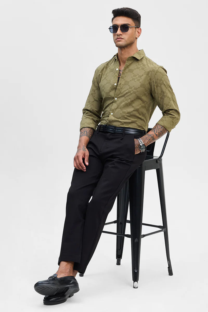 OLIVE SLIM FIT SHIRT