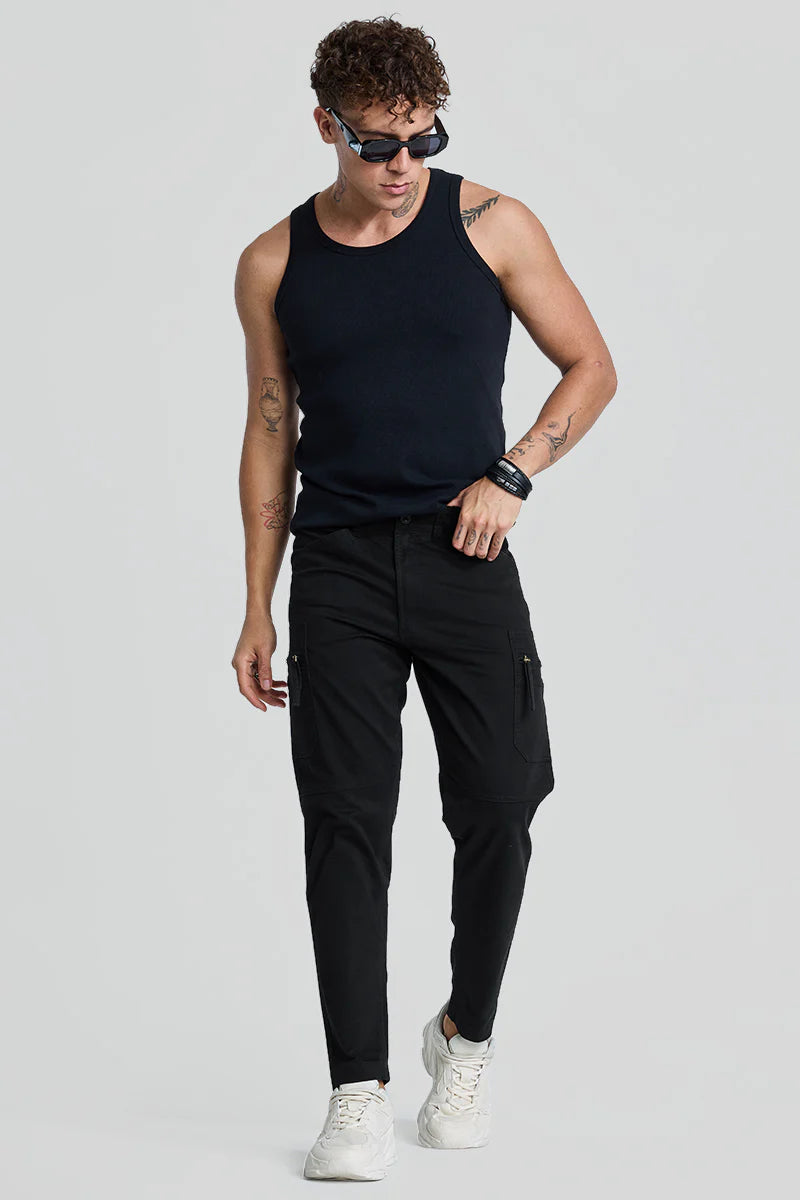 BLACK SLIM FIT PANTS