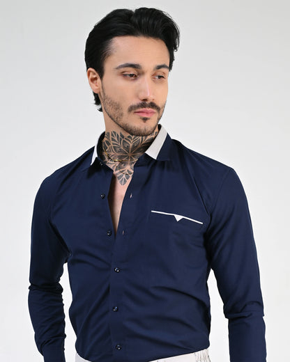 Ink Blue Designer Shirt