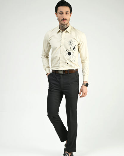 Warm Clay Printed Shirt
