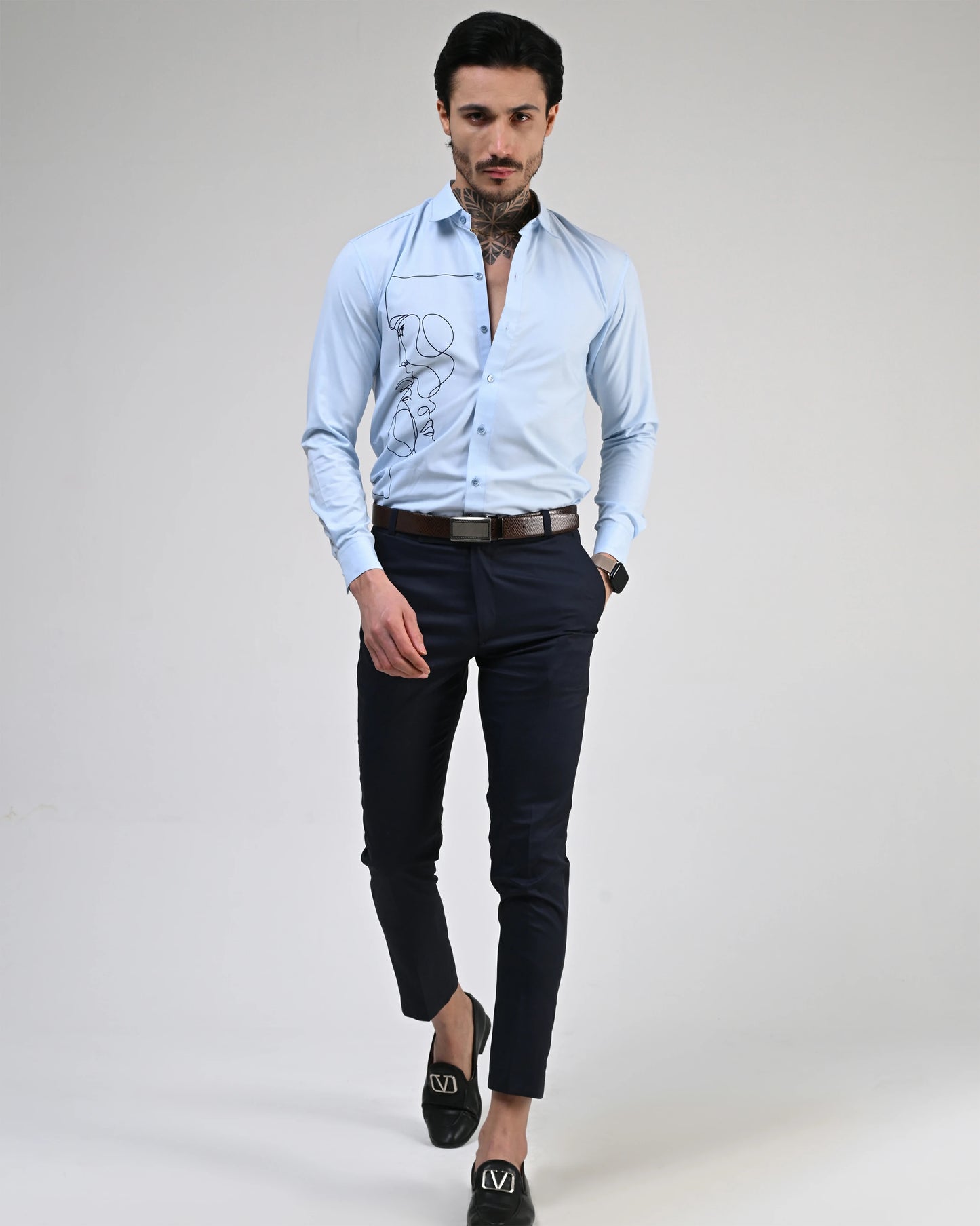 Blue Mist Printed Shirt
