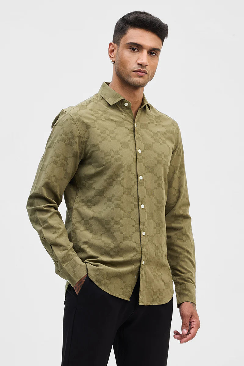 OLIVE SLIM FIT SHIRT