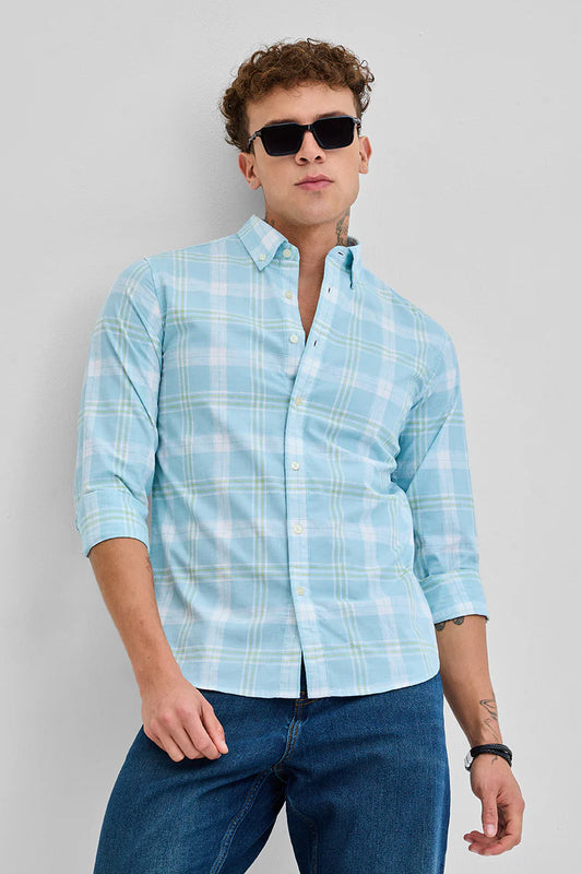 LIGHT BLUE CHECKS SHIRT