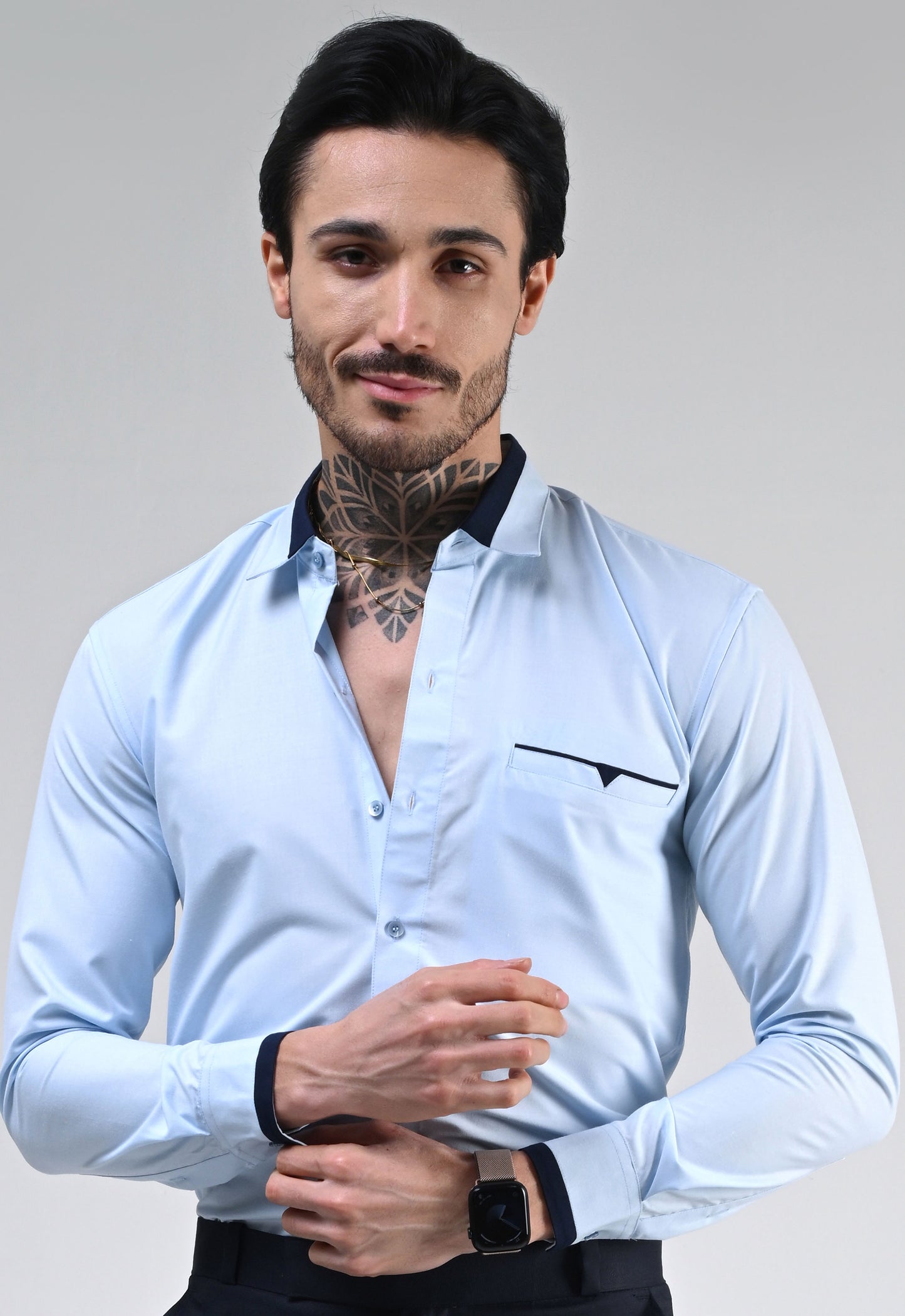 BLUE MIST DESIGNER SHIRT