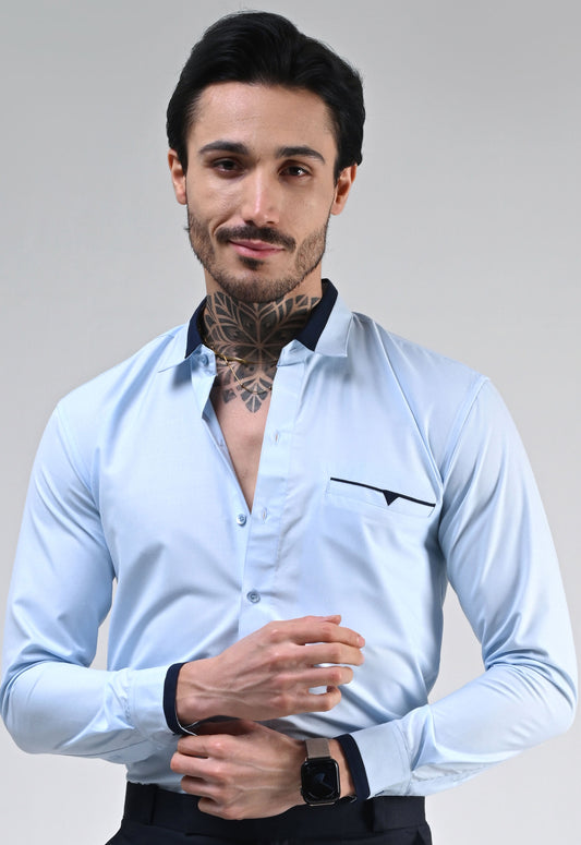 BLUE MIST DESIGNER SHIRT