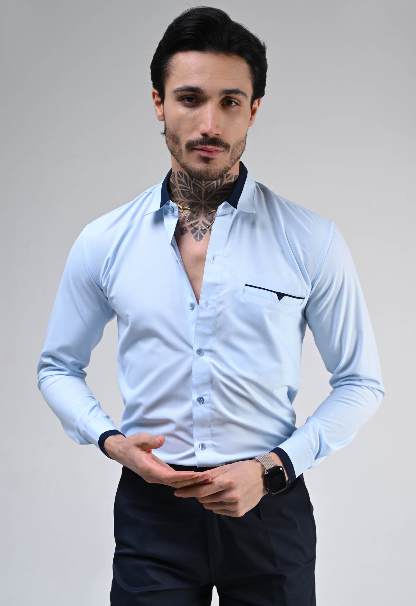 BLUE MIST DESIGNER SHIRT