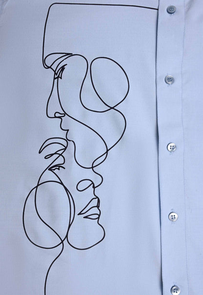 BLUE MIST PARTY WEAR SHIRT