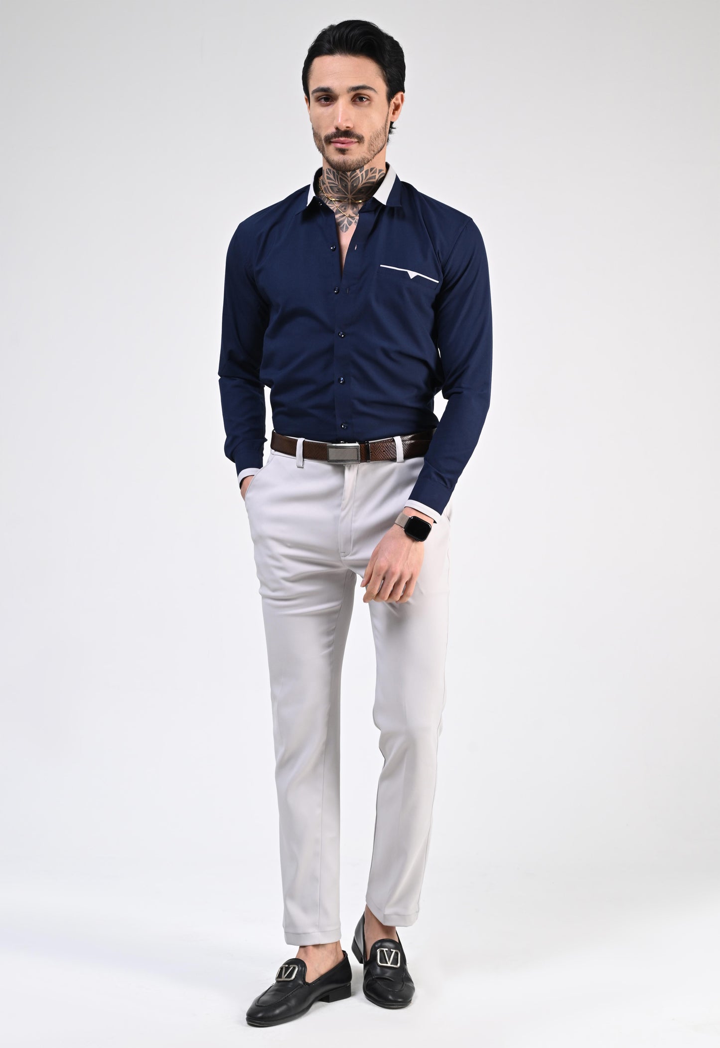 NAVY SHIRT FORMAL TROUSER COMBO