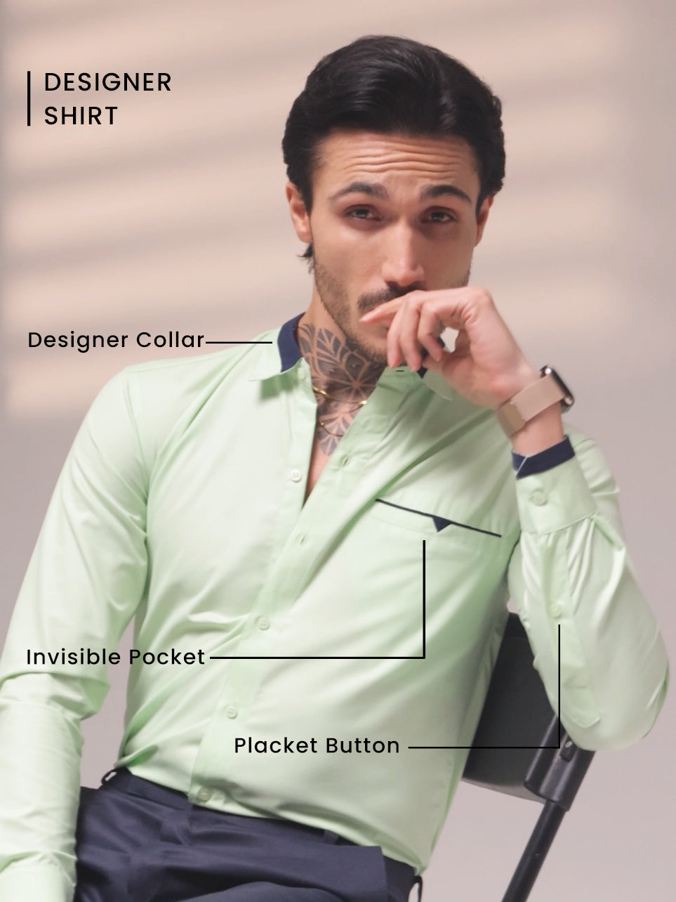 MINT NOIR DESIGNER SHIRT
