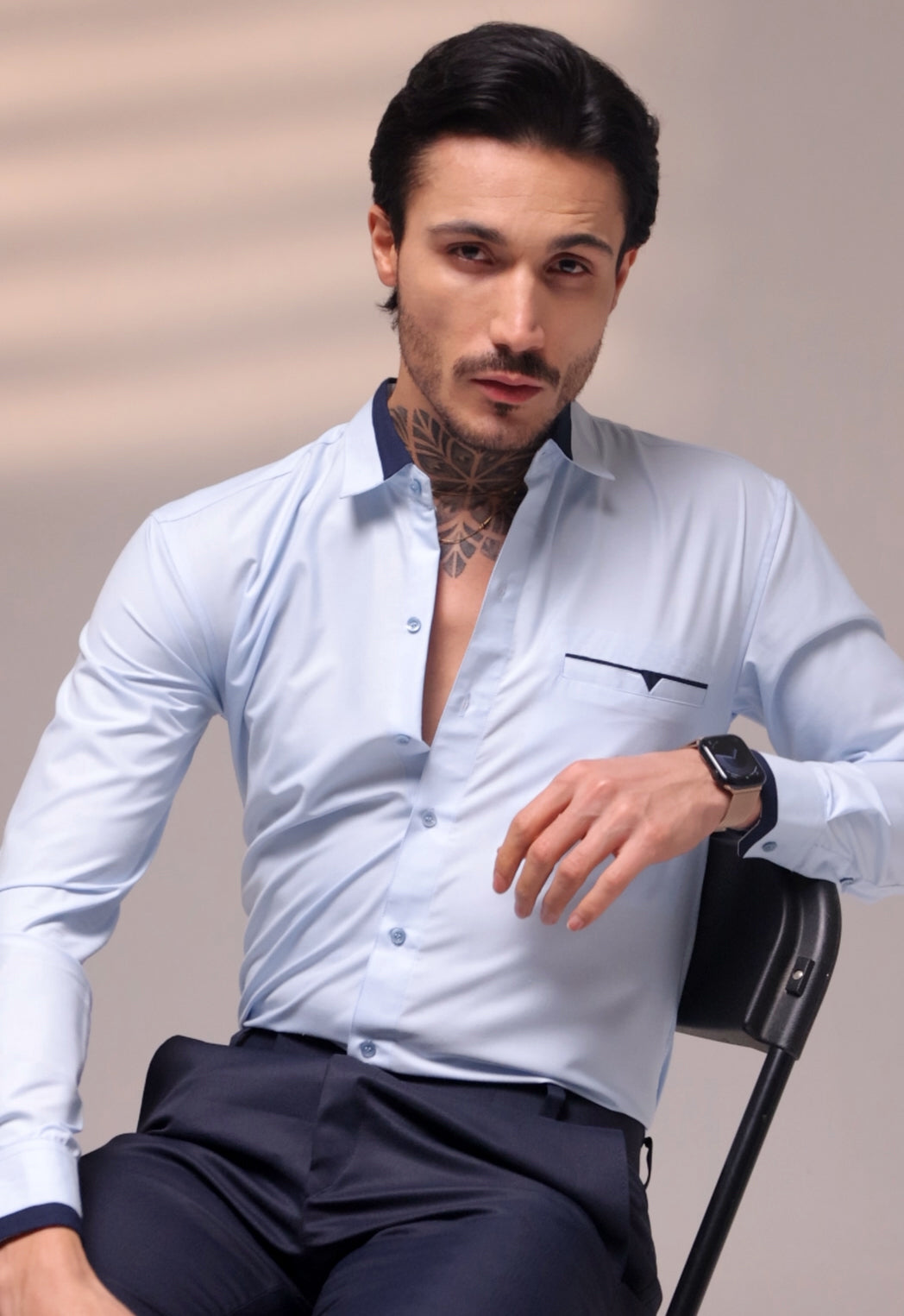 BLUE MIST DESIGNER SHIRT