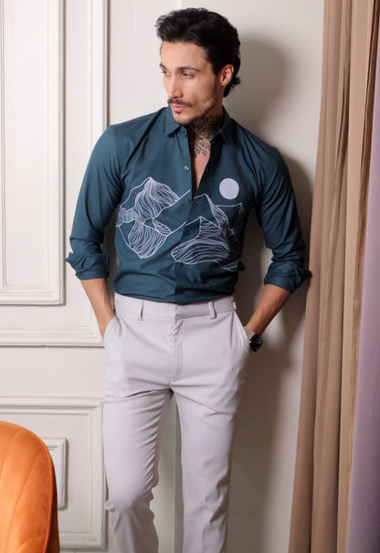 AQUA BREEZE PRINTED SHIRT