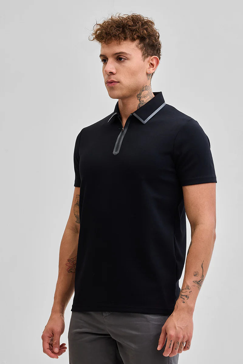 ZIPPER POLO T-SHIRT