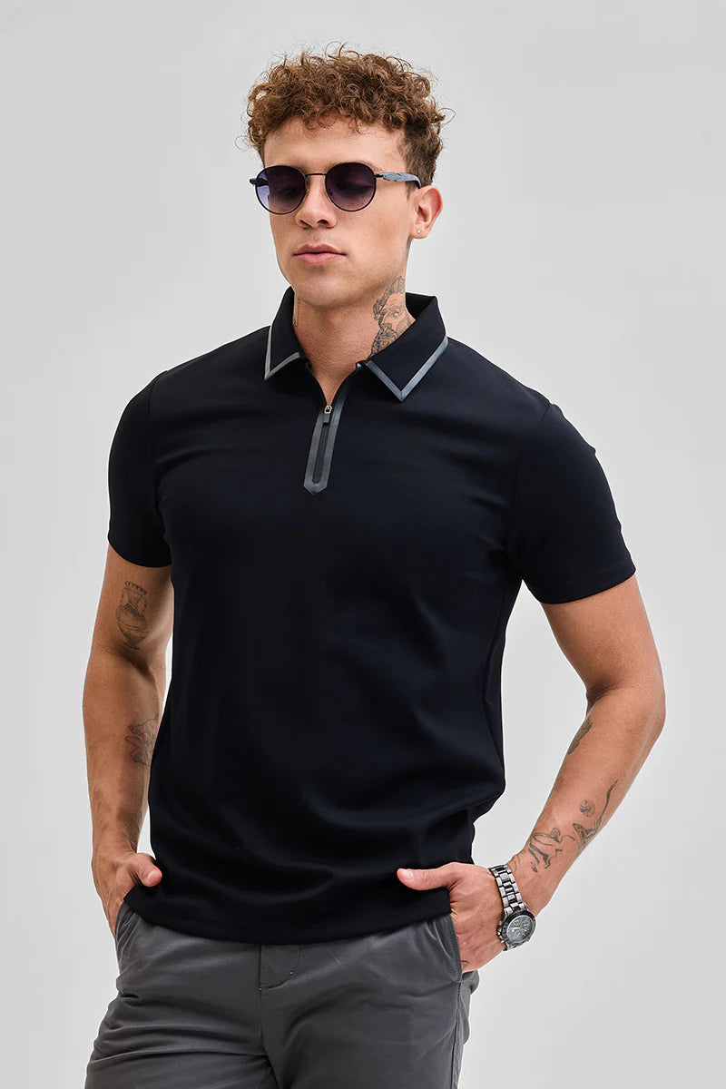 ZIPPER POLO T-SHIRT