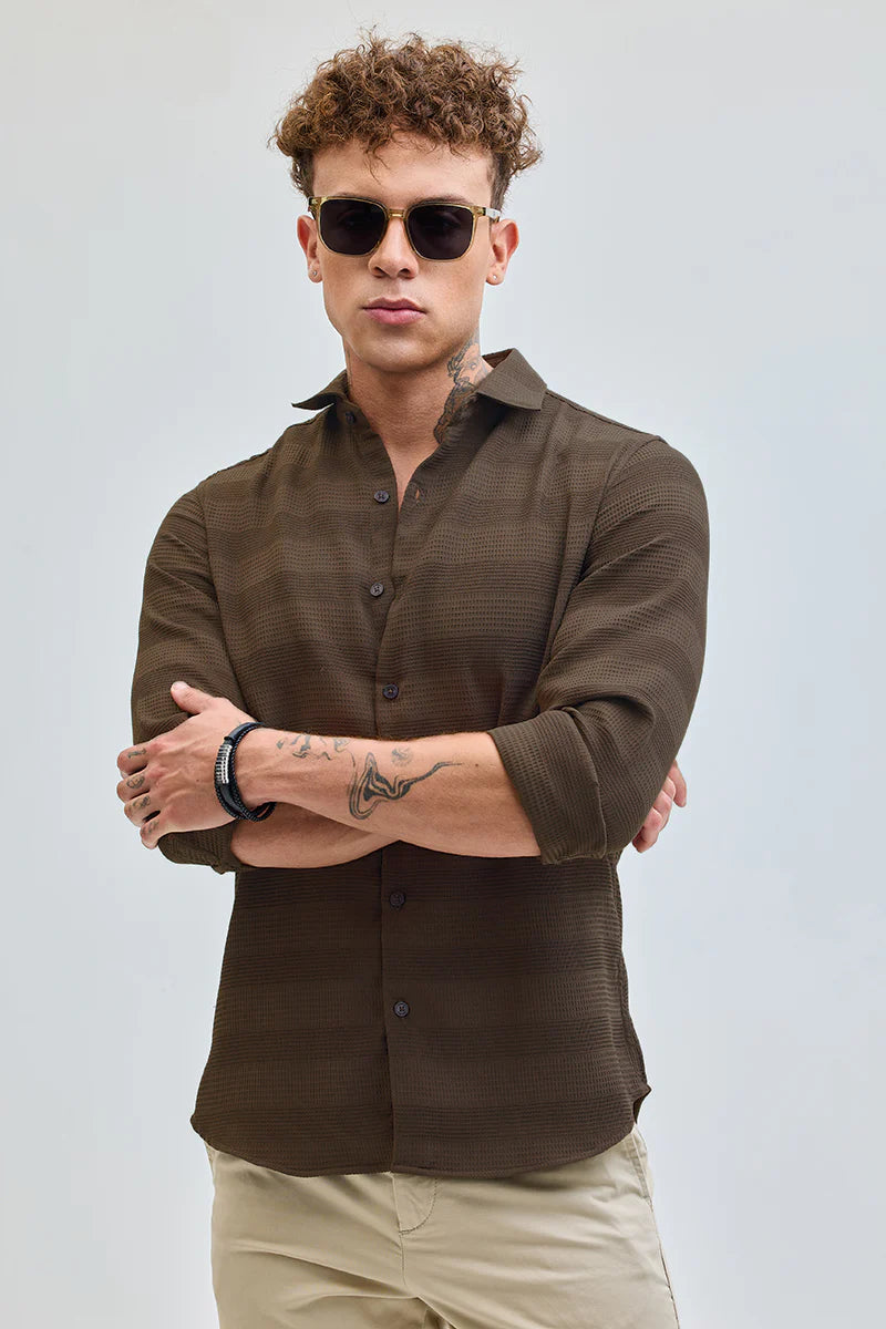 TEXTURED SLIM FIT SHIRT