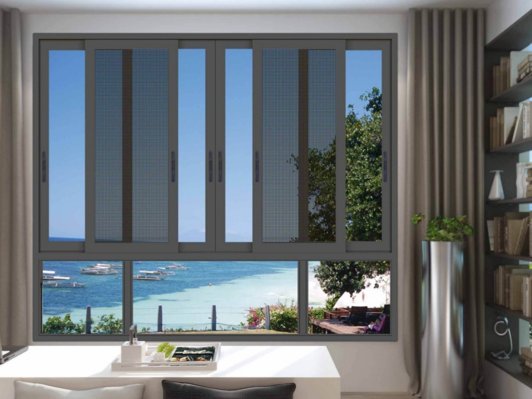 Aluminum sliding window