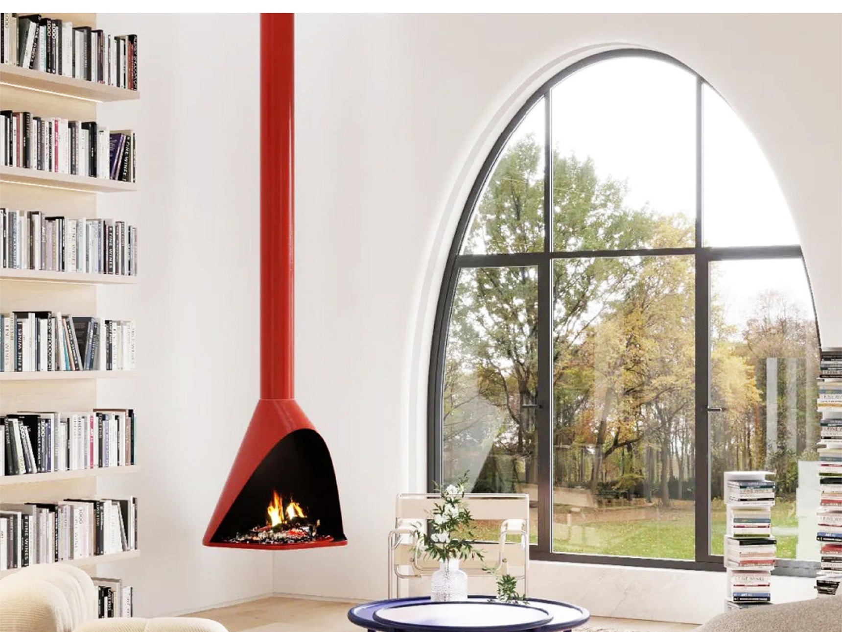 LD-X76 Series thermal-break aluminum casement window in a residential interior