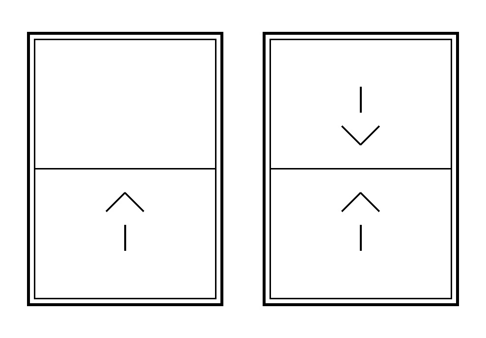 Single hung and double hung window opening configurations