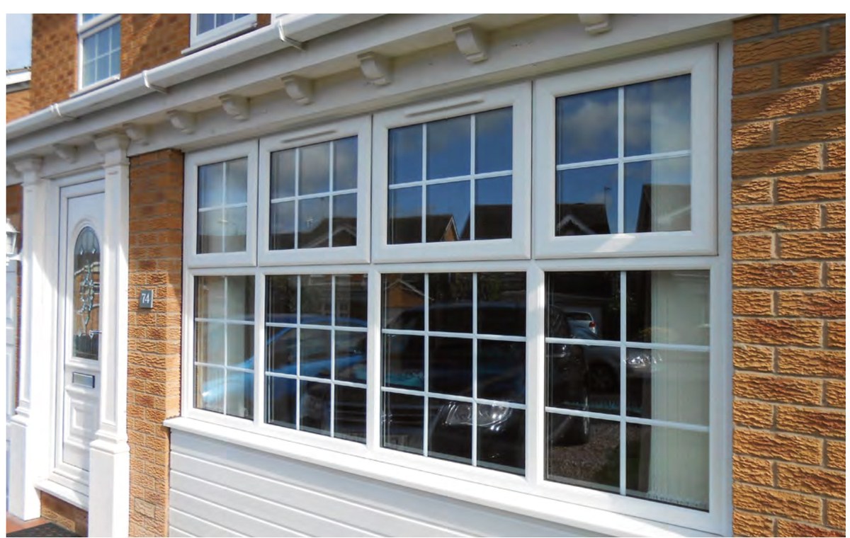 PRM-60 Series uPVC casement windows on brick house exterior